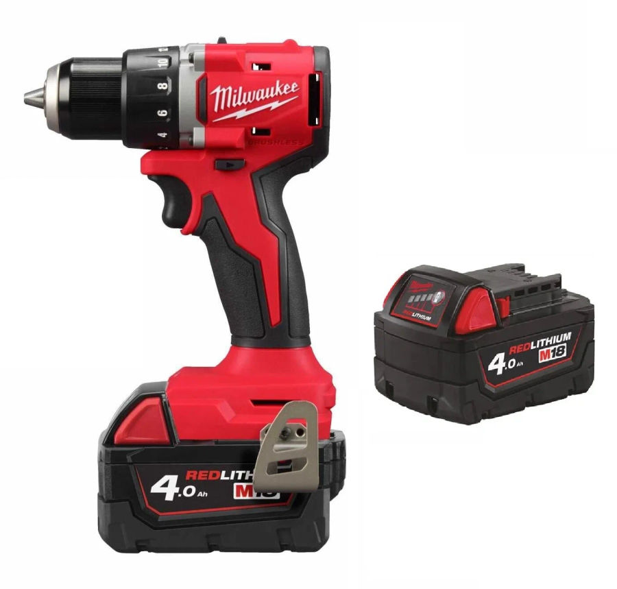 Аккумуляторная компактная дрель-шуруповерт Milwaukee M18 BLDDRC-402C, 4933492834