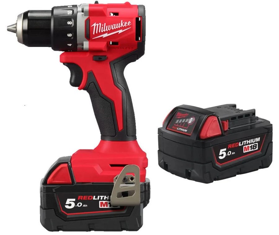 Аккумуляторная компактная дрель-шуруповерт Milwaukee M18 BLDDRC-502C, 4933492835