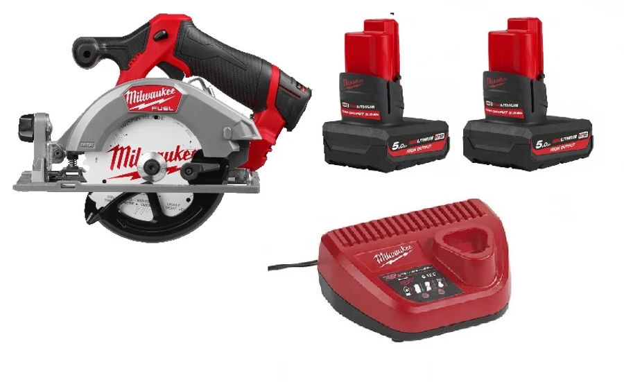 Аккумуляторная циркулярная пила Milwaukee M12 FUEL FCS442-502X, 4933493489