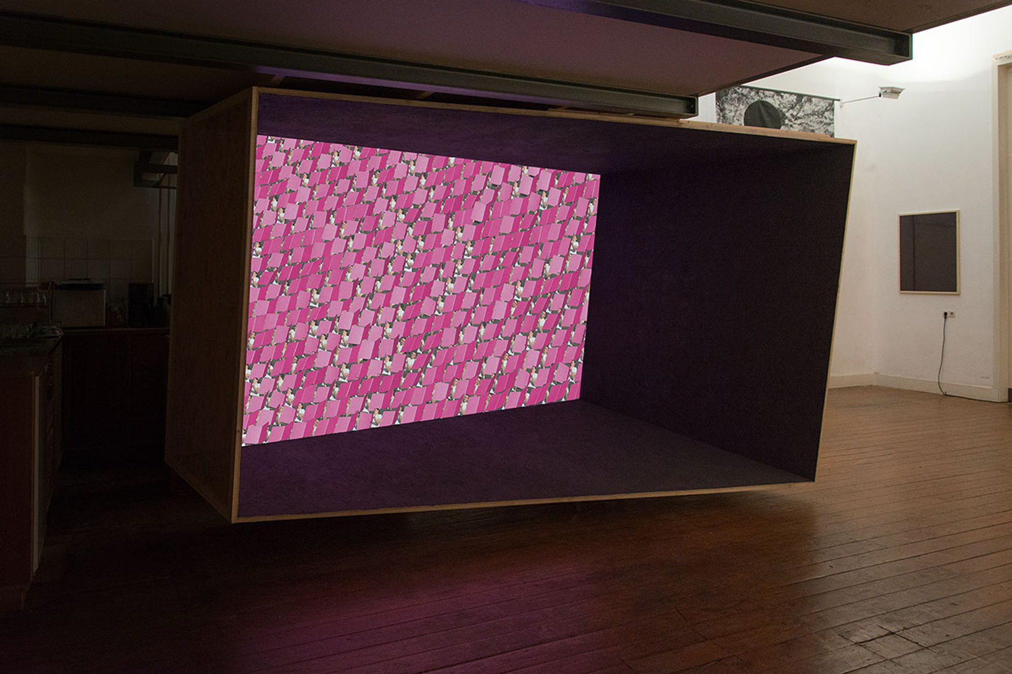 Installation view (single screen version) at Punt WG, Amsterdam