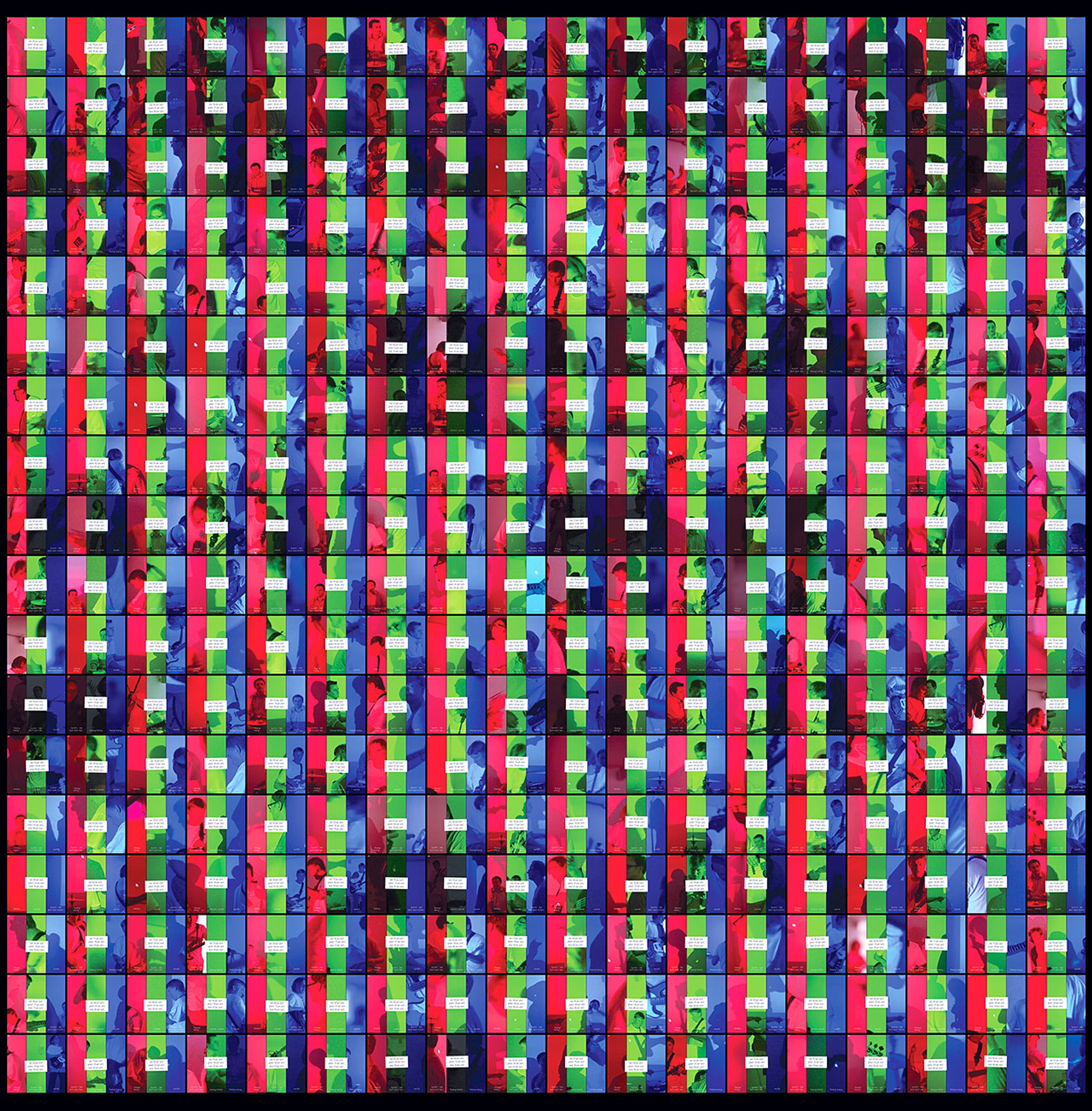 Comic Strip №1. A Garage Punk Band Performs DHS1521c_771_0.jpg on Subpixel Level. | C-print, 162x162cm