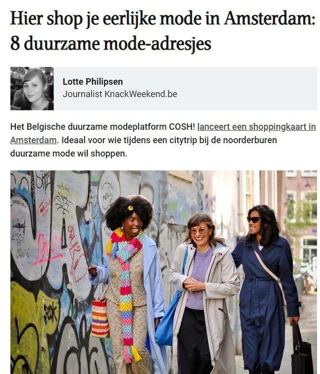 202220425 Knack Weekend Hier shiop je eerlijke mode in Amsterdam 8 duurzame mode adresjes COSH