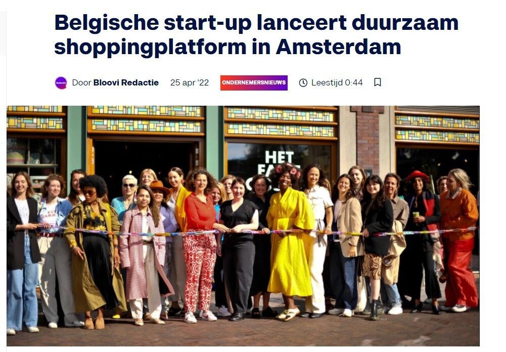 2022 Bloovi Belgische start up lanceert duurzaam shoppingplatform in Amsterdam COSH