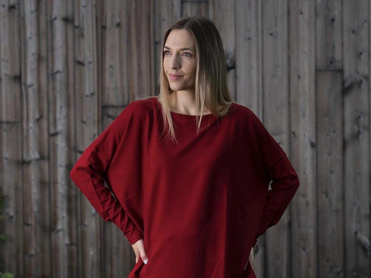 Bloom conscious bamboo belgium red sweatshirt brand