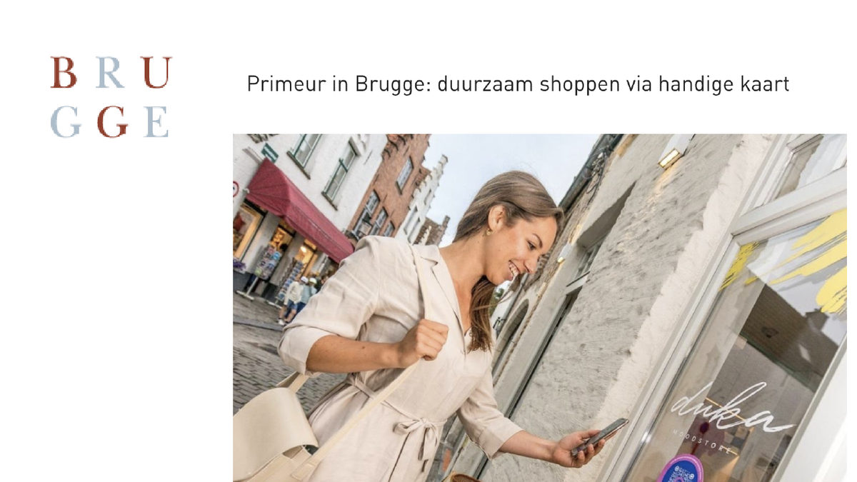 Brugge shoppingkaart pers Brugge