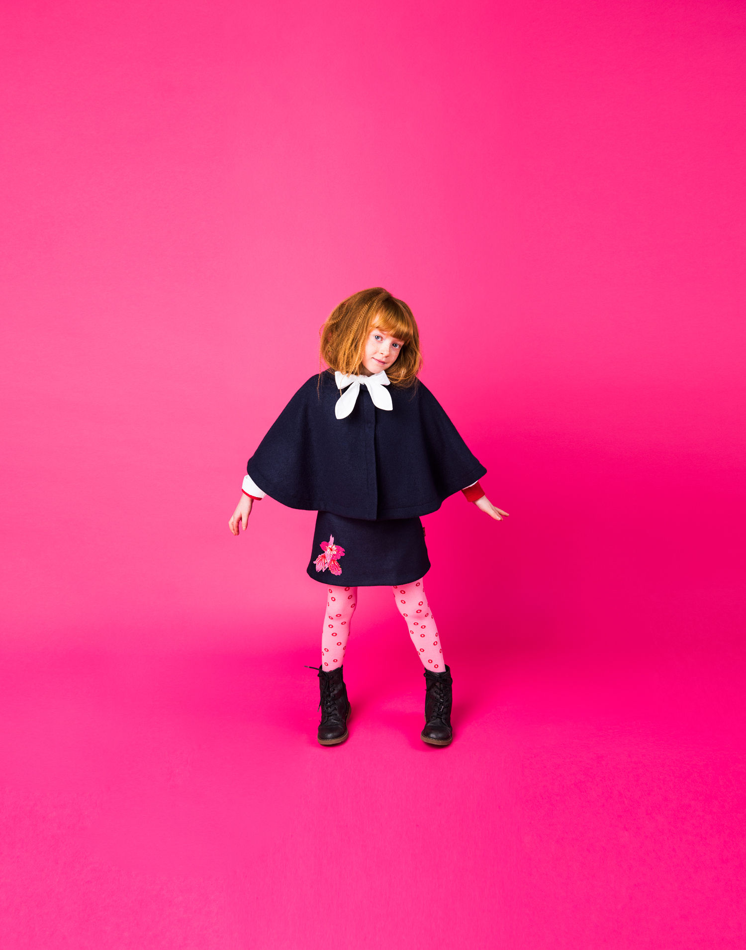 Kioko Kids COSH sustainable organic wool coat and woolen skirt