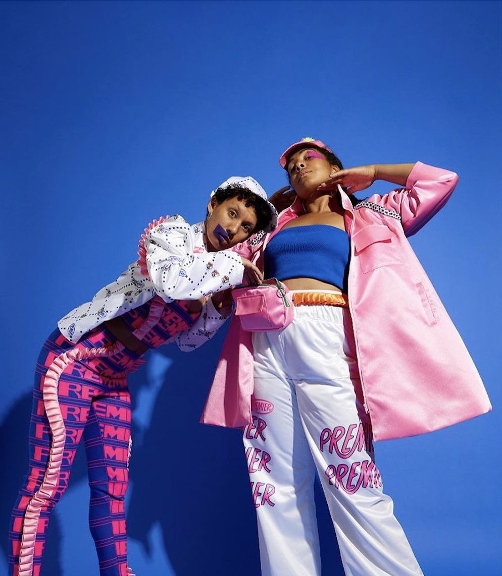 Logocomo Amsterdam upcycling brand unisex dopamine styling pink and blue COSH