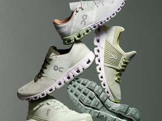 On Running cloud racers running shoes green brand cosh