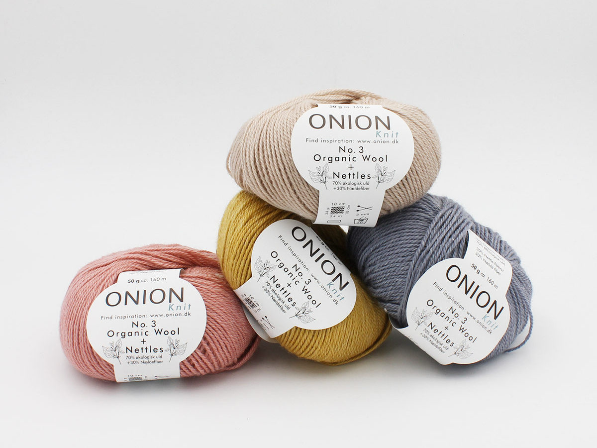 Onion nettle yarn vegan brand COSH pastels