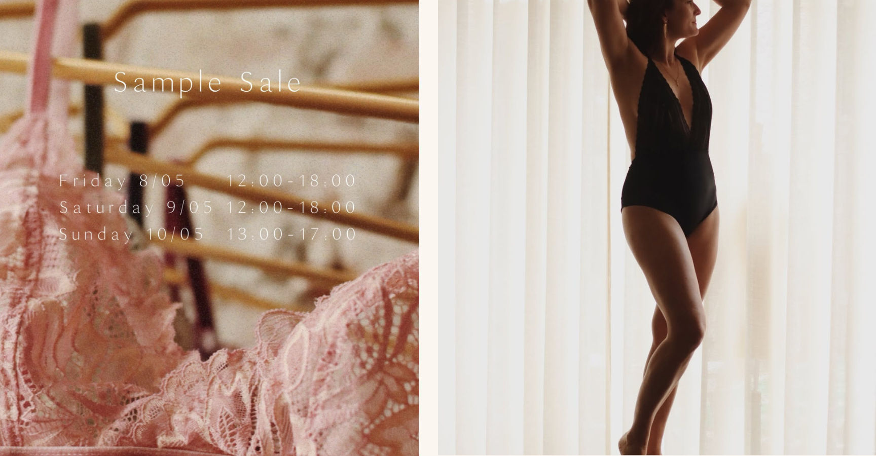 Ophelia lingerie sample sale antwerpen event cosh
