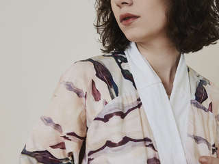 RE GARDE painted kimono beige brand COSH