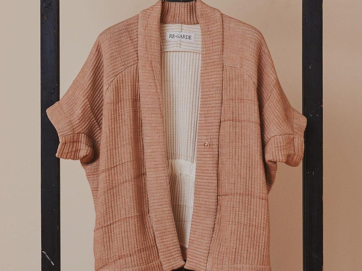 RE GARDE sustainable fashion brand Amsterdam pink kimono jacket COSH