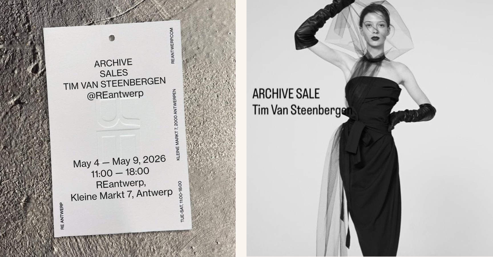 R Eantwerp sample sale Antwerp event Cosh