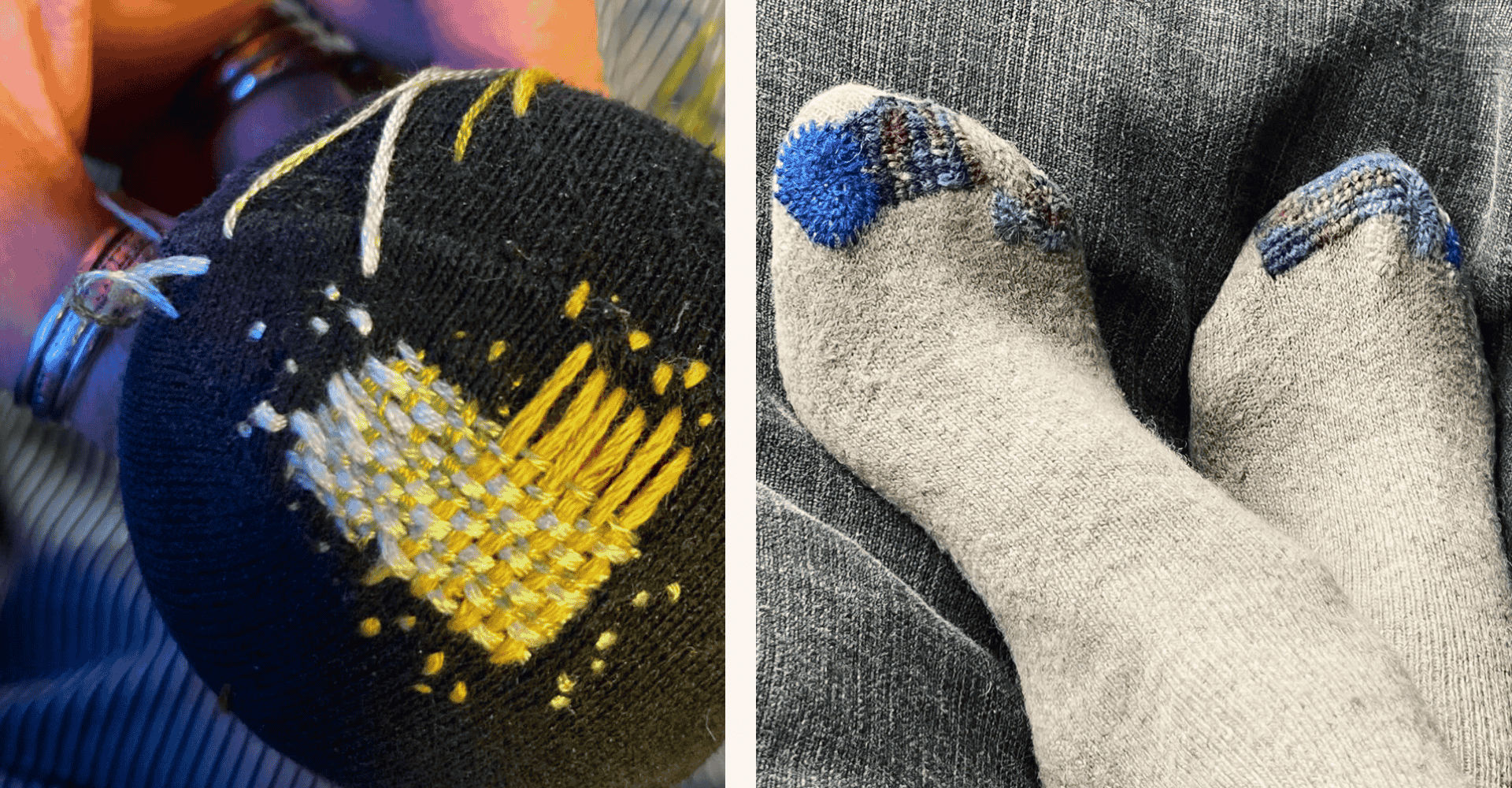 Studio stik workshop sock repair brugge event cosh
