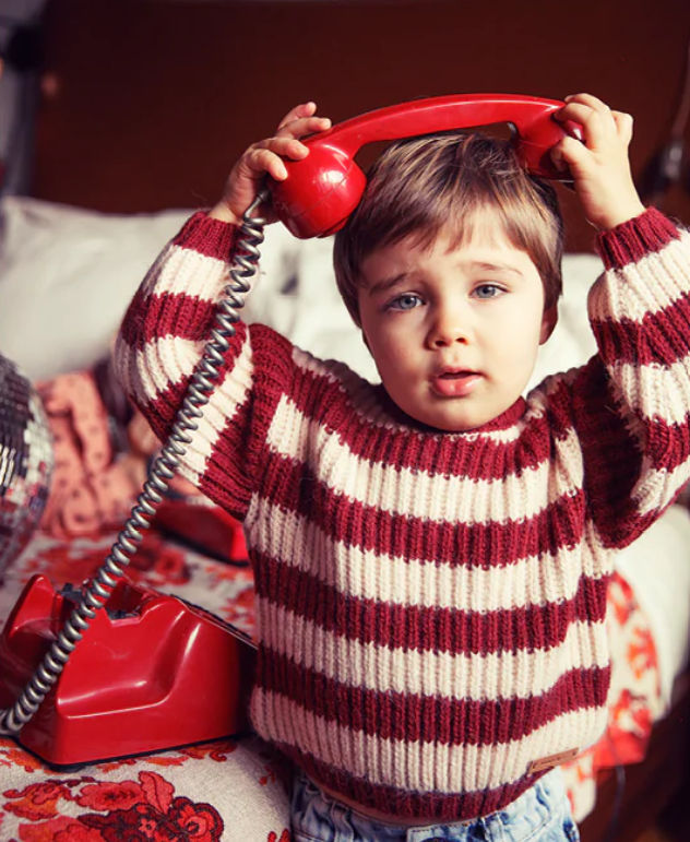 Piupiuchick knitted jumper striped sustainable brand cosh