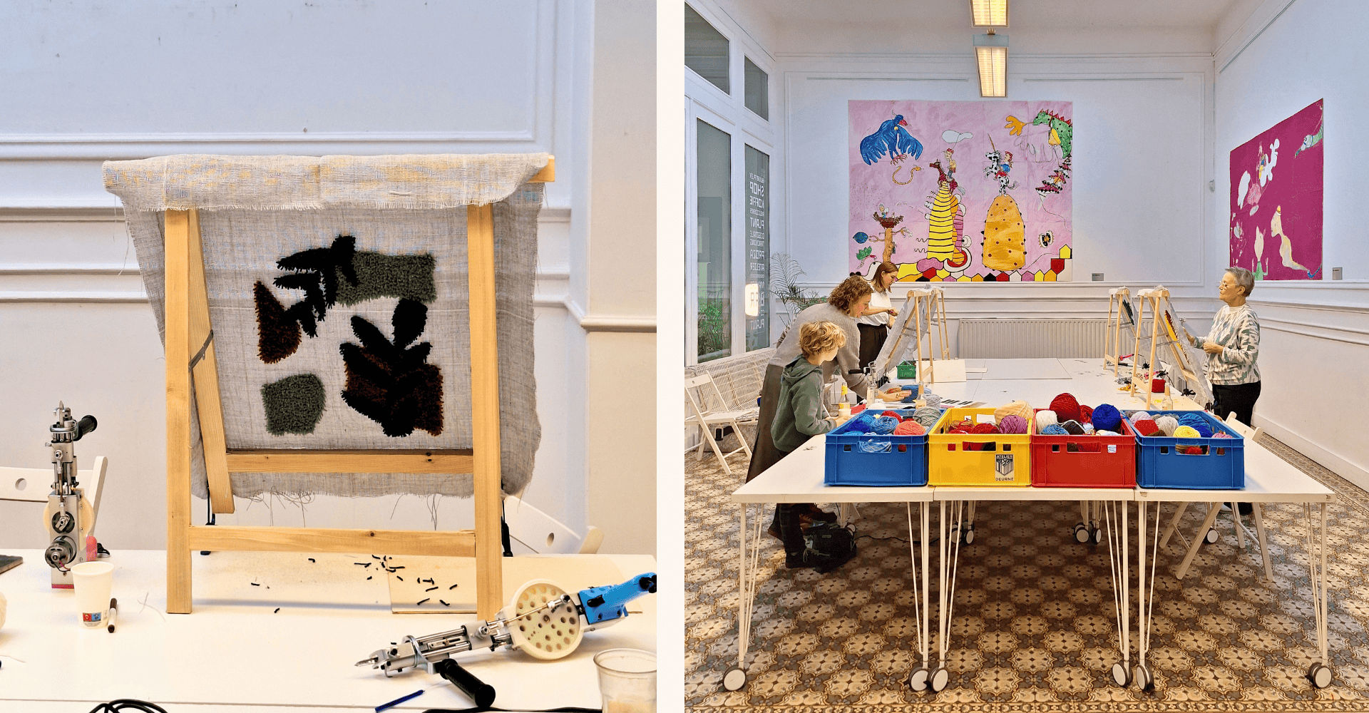 Tapis plain workshop tufting antwerpen event cosh 11 apr