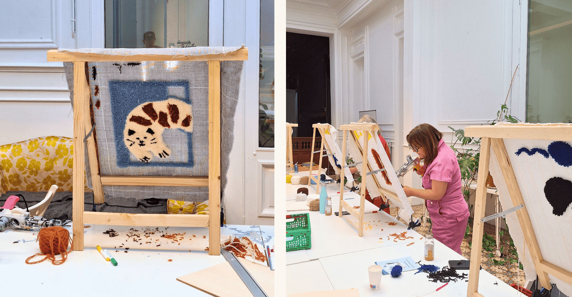 Tapis plain workshop tufting antwerpen event cosh 14 feb