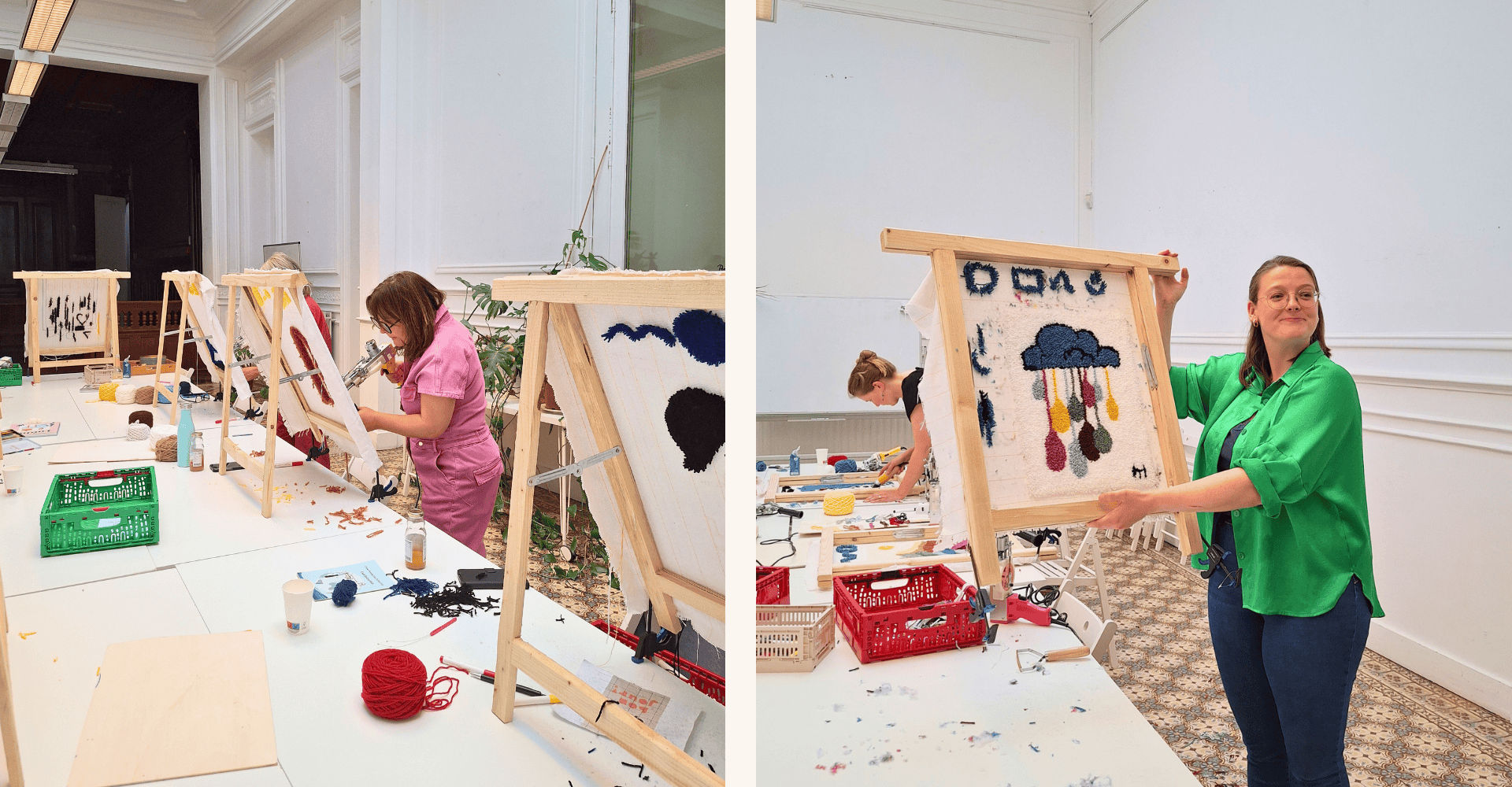 Tapis plain workshop tufting antwerpen event cosh 23 mei