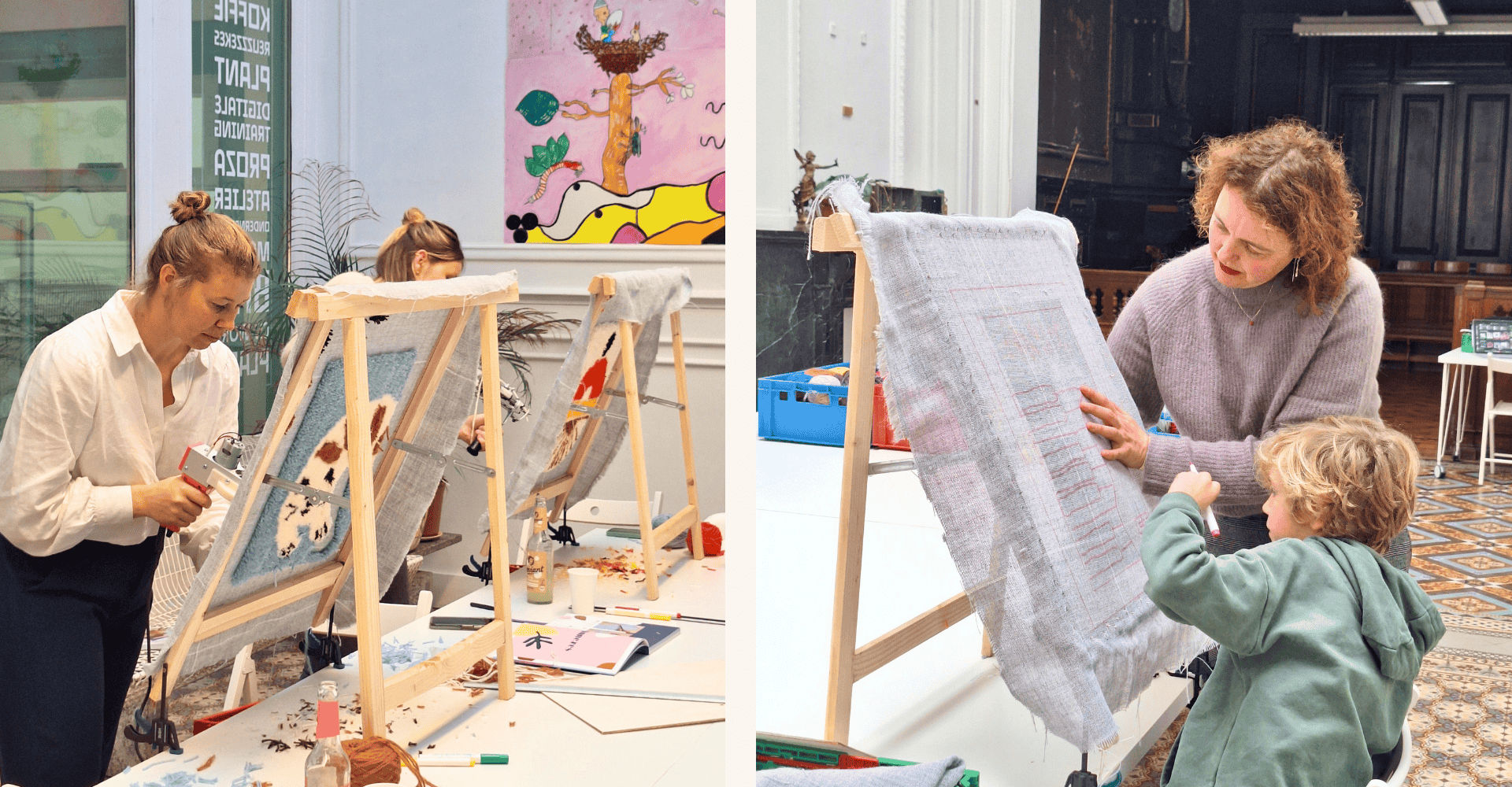 Tapis plain workshop tufting antwerpen event cosh 26 apr