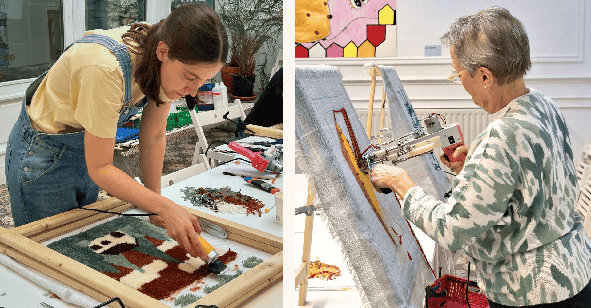 Tapis plain workshop tufting antwerpen event cosh 29 mar