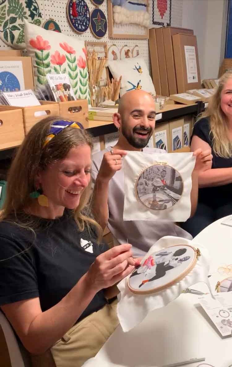 Workshop photo embroidery course