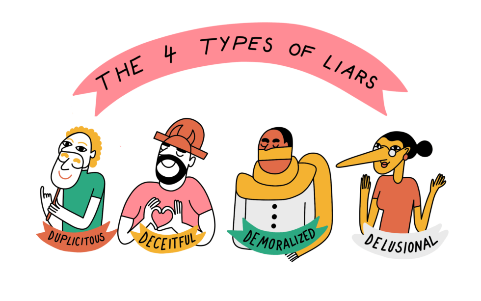 An Illustrated Guide To The 4 Types Of Liars 