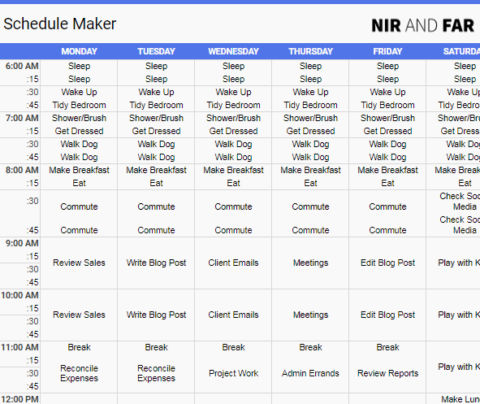Free Schedule Maker: Use My Google Sheet Template