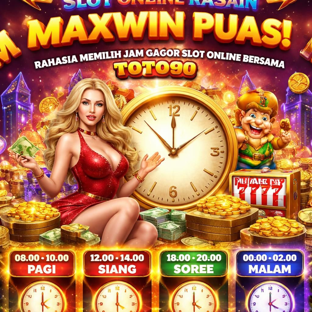 TOTO90⚡Slot Online Rasain MAXWIN PUAS Rahasia Memilih Jam Gacor Slot Online Bersama TOTO90