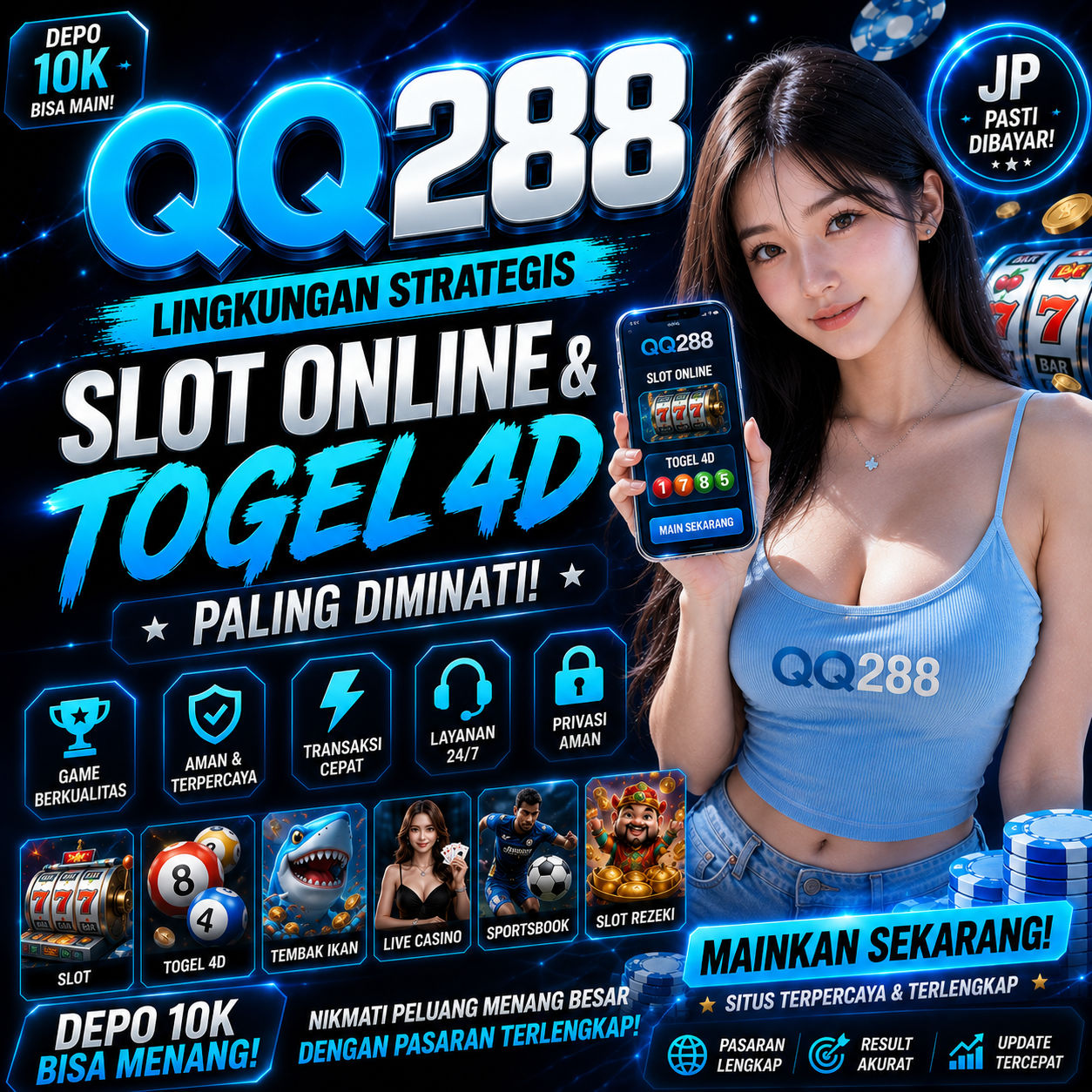 QQ288 - Lingkungan Strategis Slot Online & Togel 4D Paling Diminati