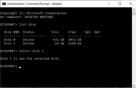 use diskpart to create bootable usb for mac