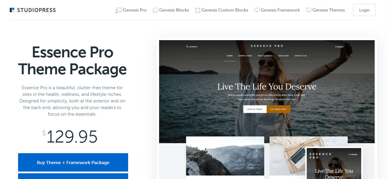 essence pro wordpress theme