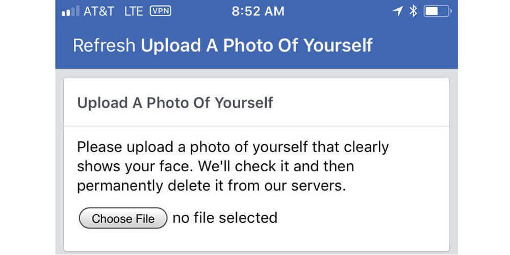 how to bypass facebook photo verification