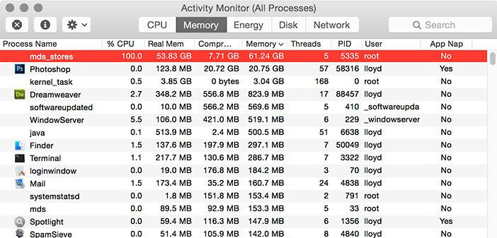 mds_stores high cpu