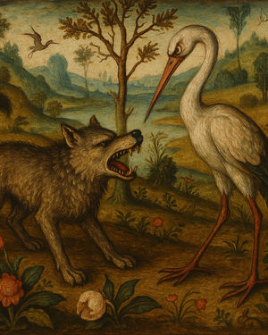 Cover of The wolf and the crane
