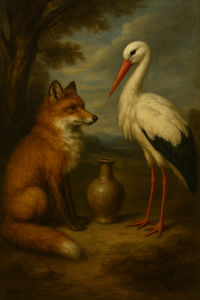 Cover of The fox and the stork