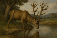 Cover of The stag and his reflection
