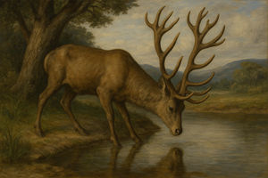 The stag and his reflection