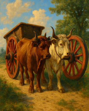 Cover of The Oxen & the Wheels