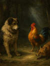 Cover of The Dog, the Rooster, & the Fox