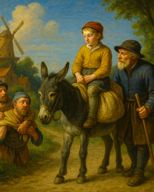 Cover of The Miller, His Son, and Their Donkey