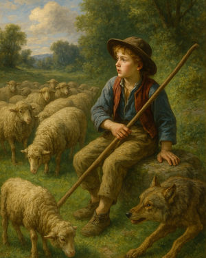Cover of The Shepherd Boy and the Wolf
