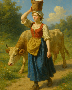 Cover of The Milkmaid and Her Pail