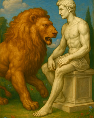 Cover of The Lion and the Statue