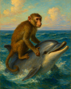 Cover of The Monkey and the Dolphin