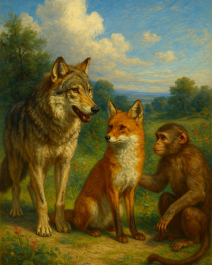 Cover of The Wolf, the Fox, and the Ape