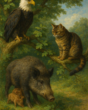Cover of The Eagle, the Cat, and the Wild Sow