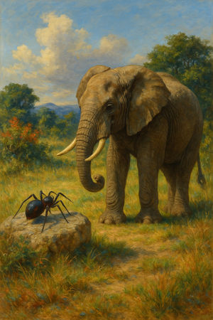 Cover of Anansi and the Elephant