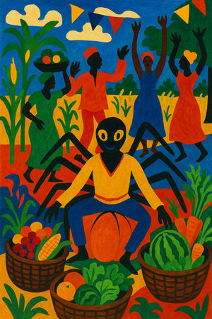 Cover of Anansi and the Harvest Festival