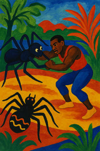 Cover of Anansi and the Wrestling Match