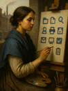 Cover of The Painter Who Drew Faces for Machines